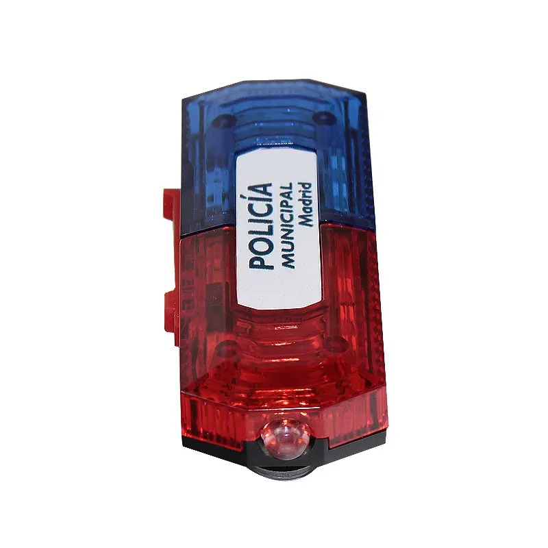 LED Flash Bulb Red Blue Shoulder Police Light Multifunction Logo Label Customizable  Clip  Flashing Warning Safety Lights