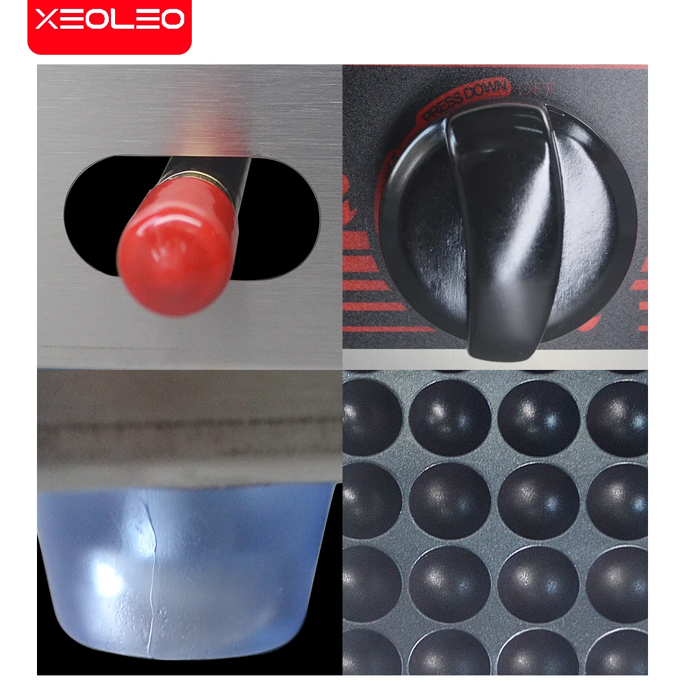 XEOLEO 3 Plates Fish Ball Machine Takoyaki Machine Octopus Ball Machine Fish Ball Furnace Commercial Non-stick 6000W