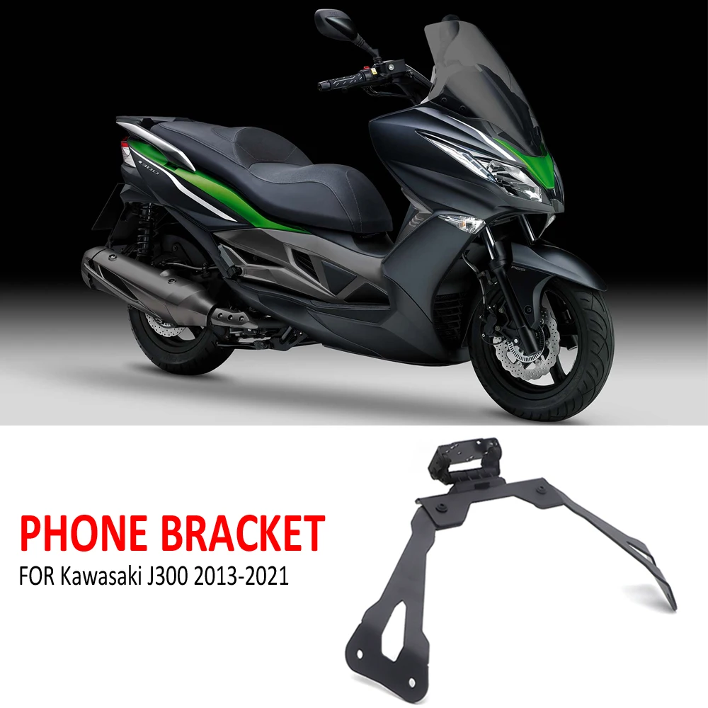 

Motorcycle Phone Navigation GPS Plate Bracket USB Wireless Charging Adapt Holder Kit FOR Kawasaki J 300 J300 2013-2021 2014 2015