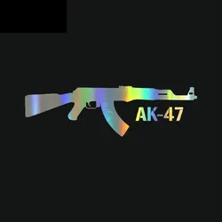 Funny Auto Accessories Car Sticker AK-47 Cartoon Gun Decoration Door Body Window Vinyl Stickers PVC 15cm X 4.4cm