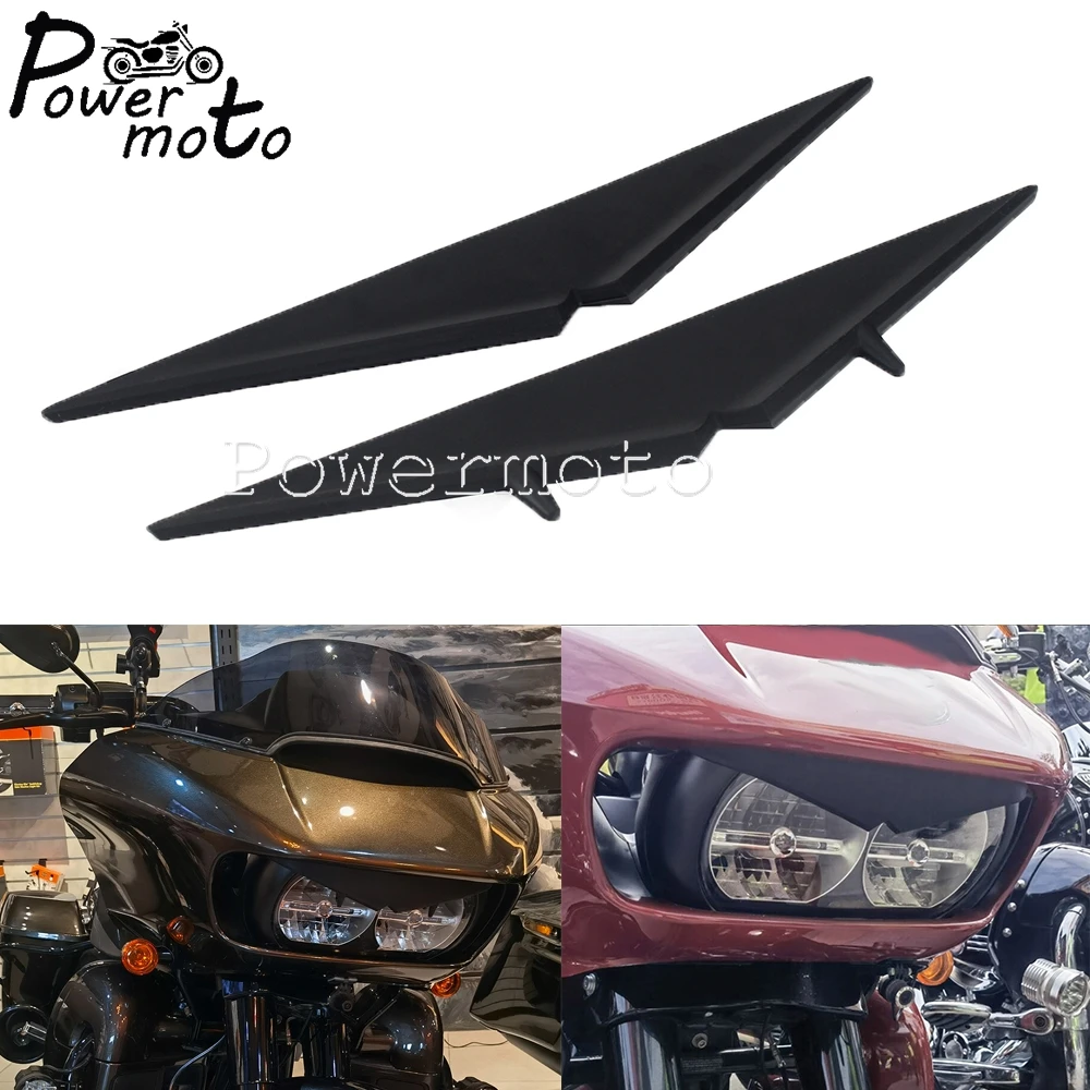 Visière autocollante pour phare de moto, accessoire pour Harley CVO Road Glide Ultra Limited FLTRK FLTRU FLTRX FLTRXS