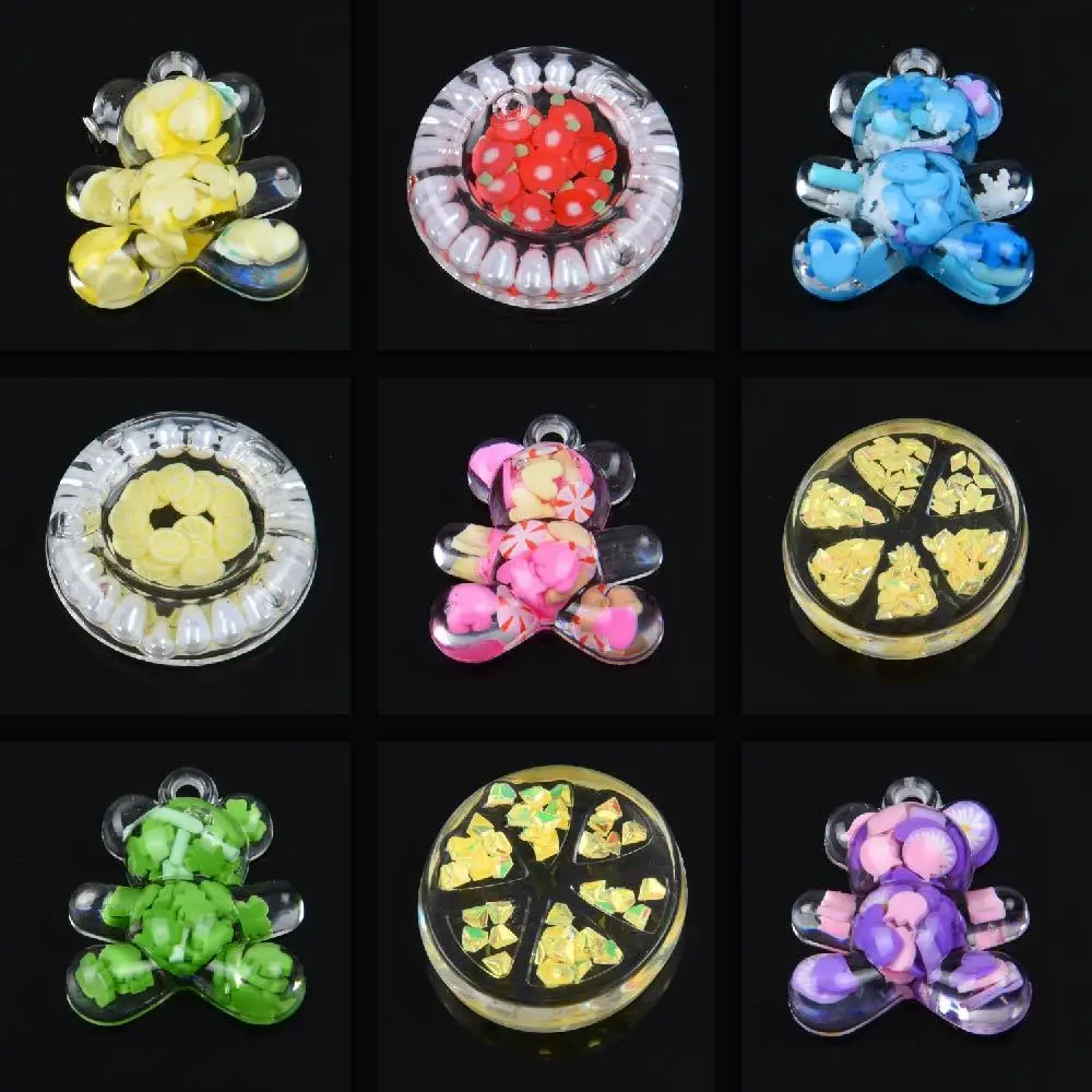 Luxury Dried Flower Resin Shoe Charms Cartoon Bear Letter Fruit Shoe Decorations Transparent Love Wow Cool Omg Clog Charms