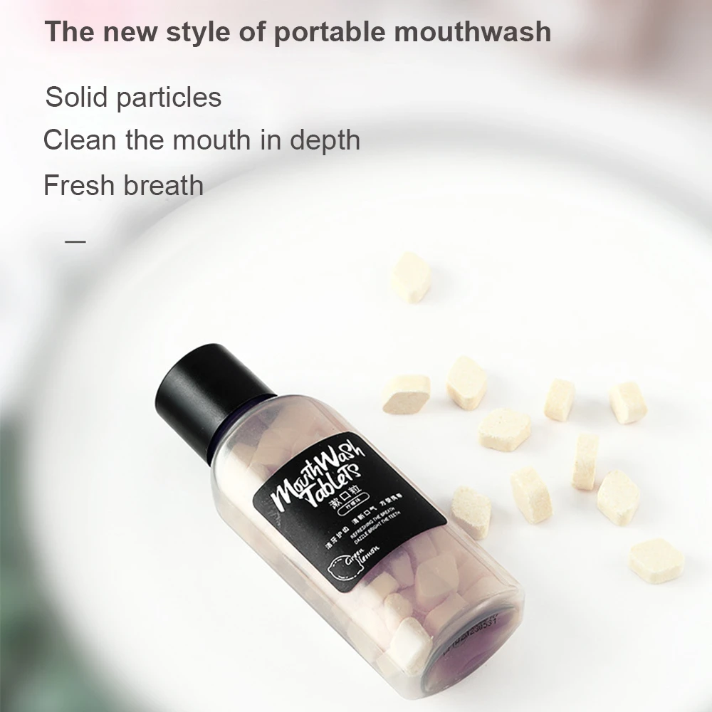 Portable Toothpaste Tablets Mouthwash Fresh Breath Particles Teeth Whitening Remove Smoke Stains Travel Breath Fresh Mouth Wash