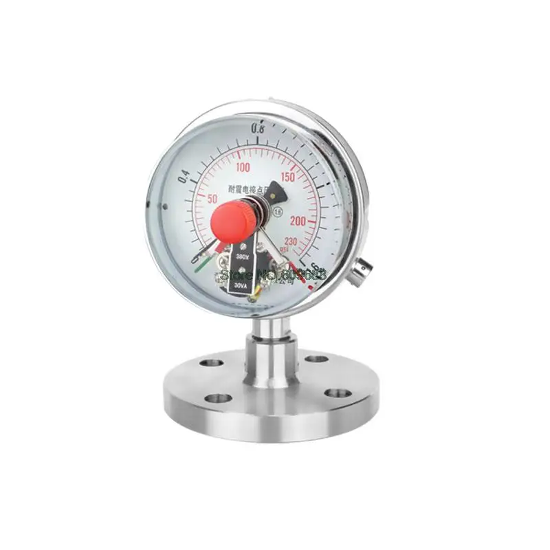 

Flange Connection Electric Contact Diaphragm Pressure Gauge Stainless Steel Corrosion Resistant DN25 Pressure Control Switch