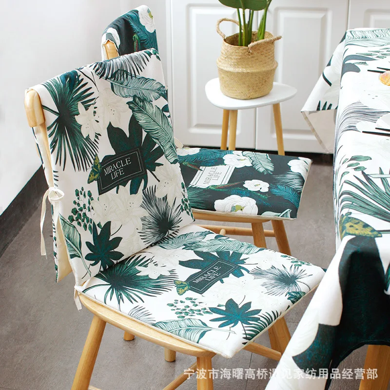 Hot Sales Birds Series Chair Back Cushion Wholesale Chair Cover Wholesale Korean Pillow Gift Creativity Green Leaf Flower Print