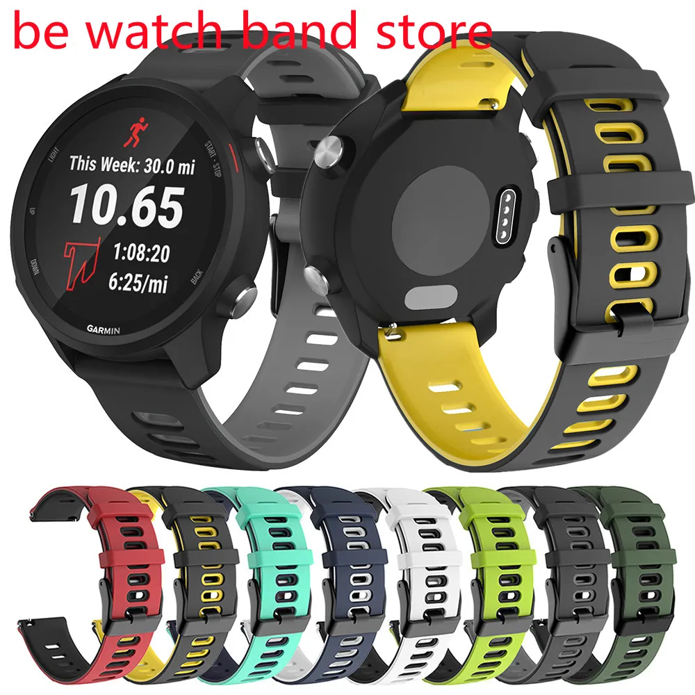 Silicone Mềm Thể Thao Dây Đeo Dành Cho Samsung Galaxy Samsung Galaxy Watch4 42 Mm 46Mm Dây Đeo Đồng Hồ Cho Huawei Gt 2 Pro Ban Nhạc vòng Đeo Sức Khỏe Garmin Forerunner 245M