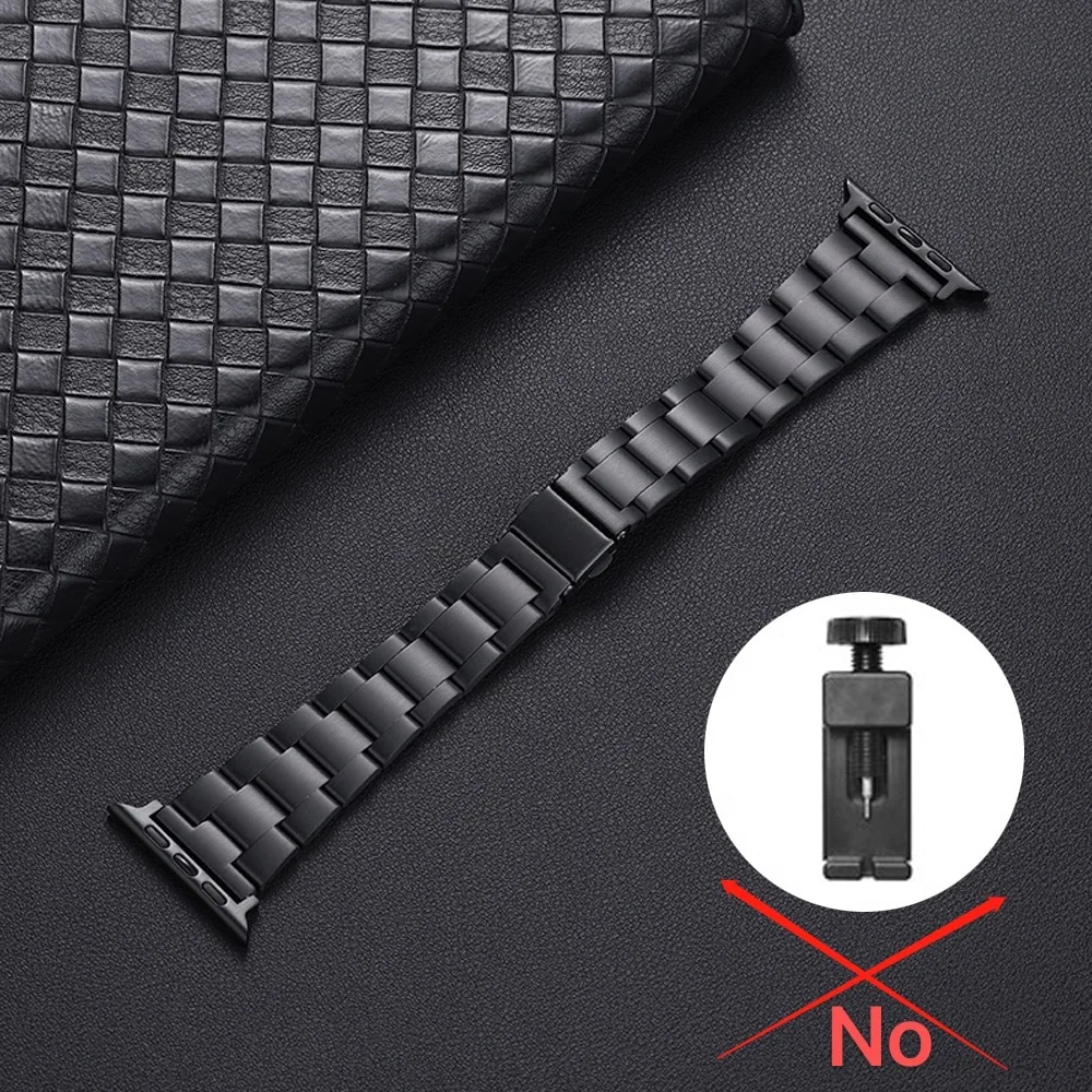 Metal strap Compatible with Apple watch 44mm 42mm 40mm 38mm No need to remove tools metal strap for iwatch series 7 6 5 4 3 2 SE