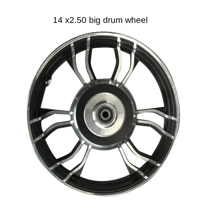 Electric vehicle front aluminum ring 14 inch 16 inch 14 / 16 * x3.0/2.125/2.50 aluminum alloy front wheel hub size drum brake