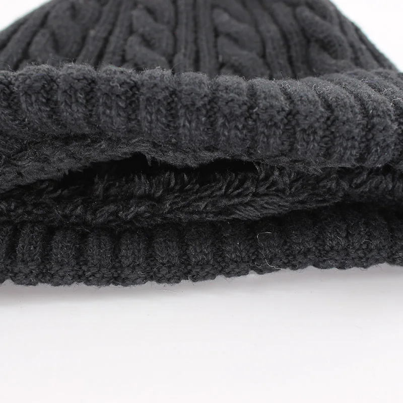 Men Winter Warm Hat New Fashion Adult Unisex Knitted Casual Beanies Skullies Cotton Wool Hats Brand Outdoor Solid Gorros