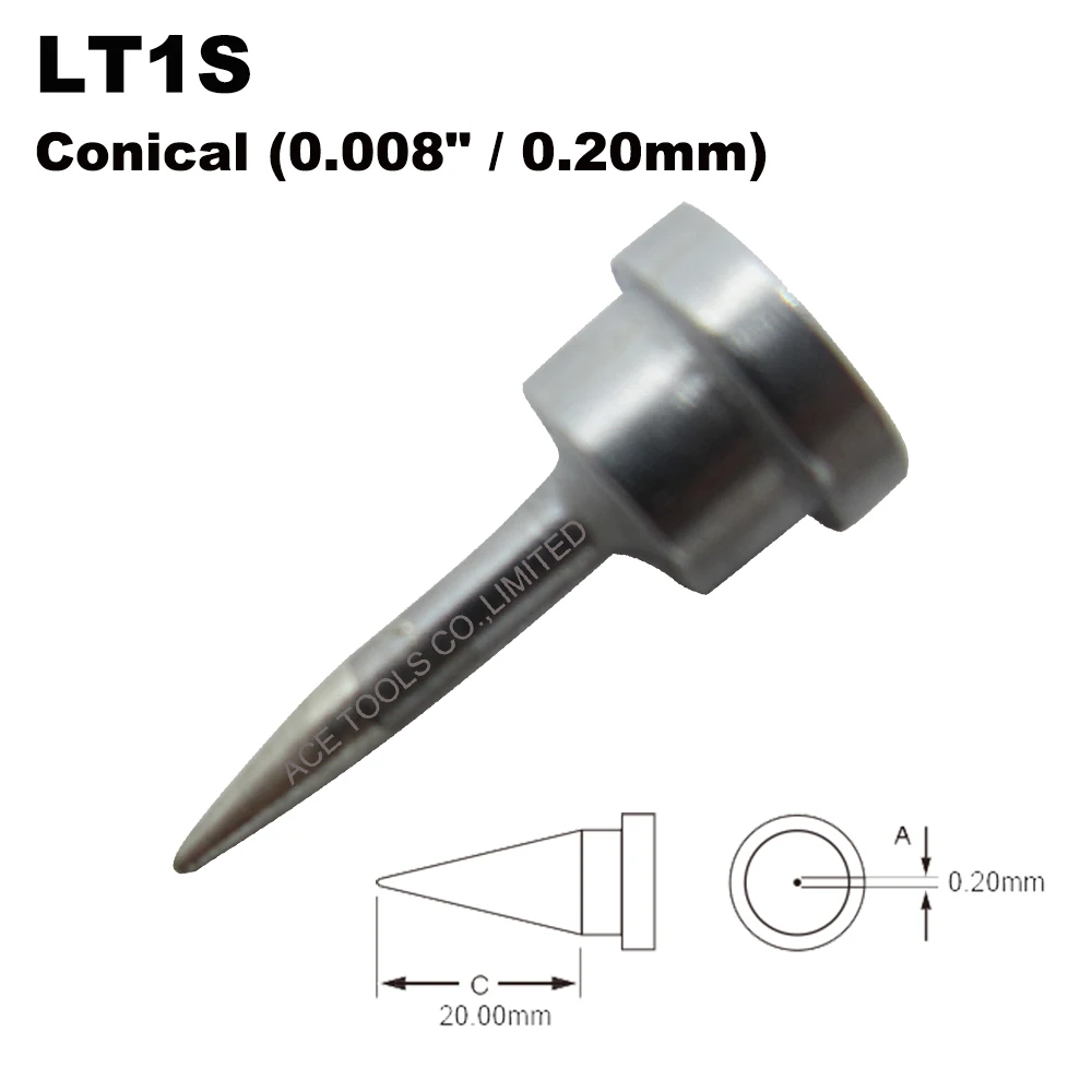 

5 PCS Weller LT1S Conical 0.2mm 0.008" Soldering Tips for WP80 WSP80 WSFP8 WD1000 WD2000 WSD81 WS81 WSF81D8 WS81D5 Handle Iron