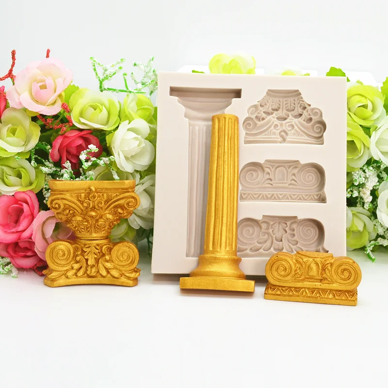 

Roman Column Silicone Mold Resin Baking Lace Decoration Tool DIY Cake Chocolate Mousse Dessert Fondant Moulds Kitchenware