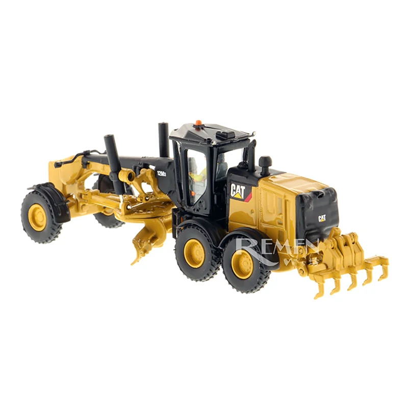 1:87 Motor Grader DM CAT 12M3 Engineering vehicle bulldozer Loader road roller Construction car model toy kids gift collections