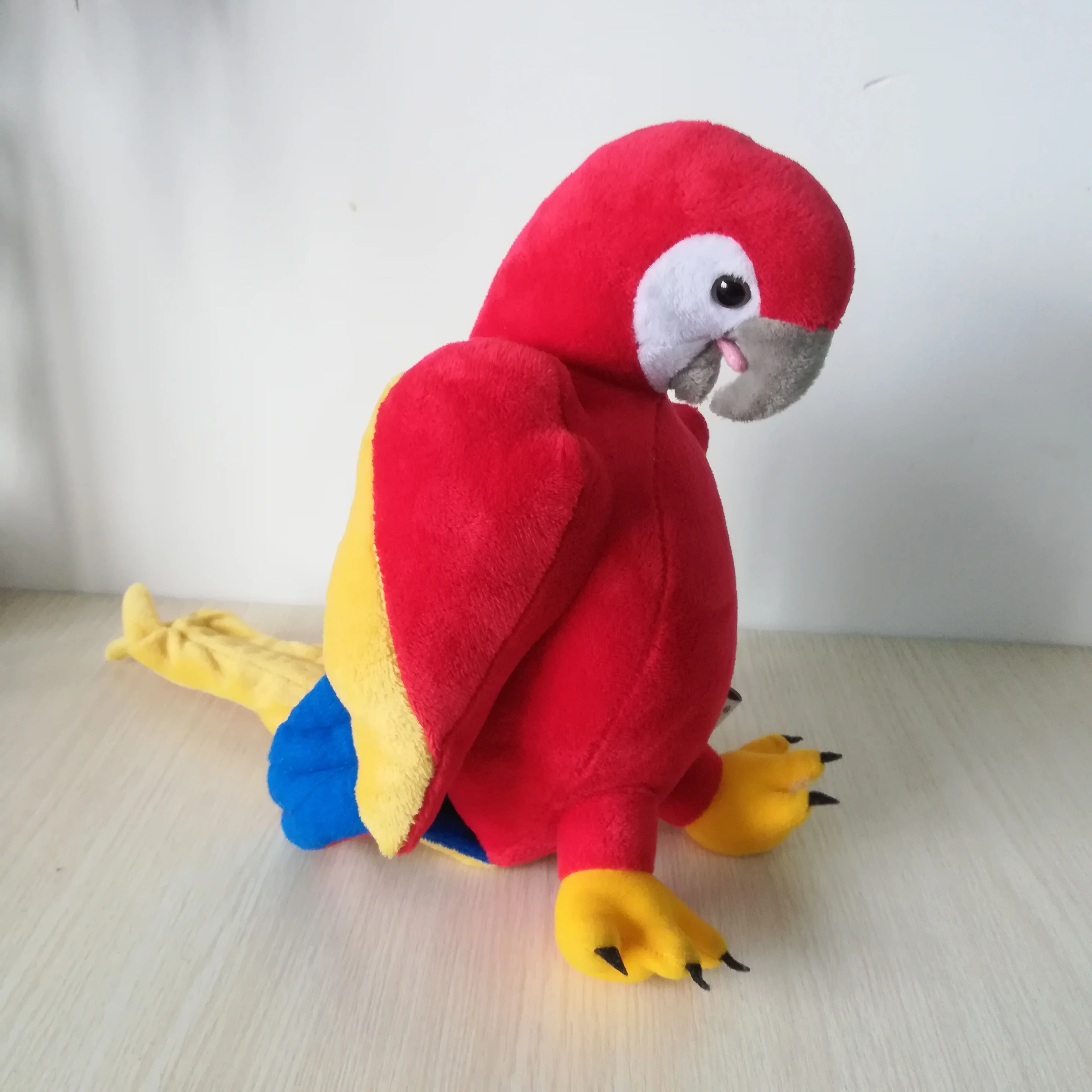 Novo brinquedo adorável pássaro papagaio vermelho brinquedo de pelúcia boneca macia sobre 26cm, presente aniversário b2969