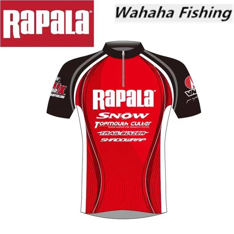 

New Original Rapala Brand Black Red T- Shirt Sleeve Quick-drying Breathable Fishing Shirt Fishing Clothes