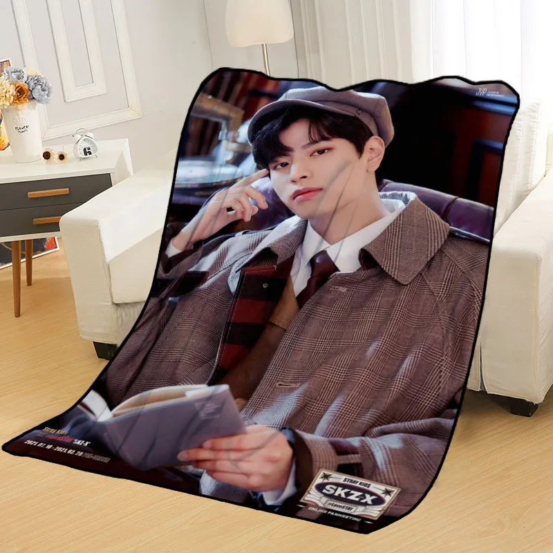 Nova chegada seungmin cobertores impressão cobertor macio jogar em casa/sofá/cama portátil adulto capa de viagem cobertor