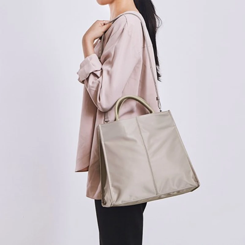 2024 Simple Nylon Business Briefcase Female Ol Lightweight Waterproof Handbag Student Shoulder Slung Briefcase