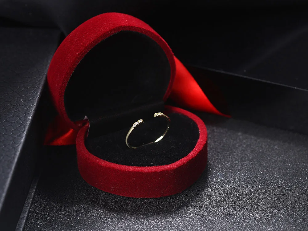 Neue, zierliche Ringe für Damen, Midi-Ring in hellgoldener Farbe, Party-Geburtstagsgeschenk, Modeschmuck R142 – Detail 7