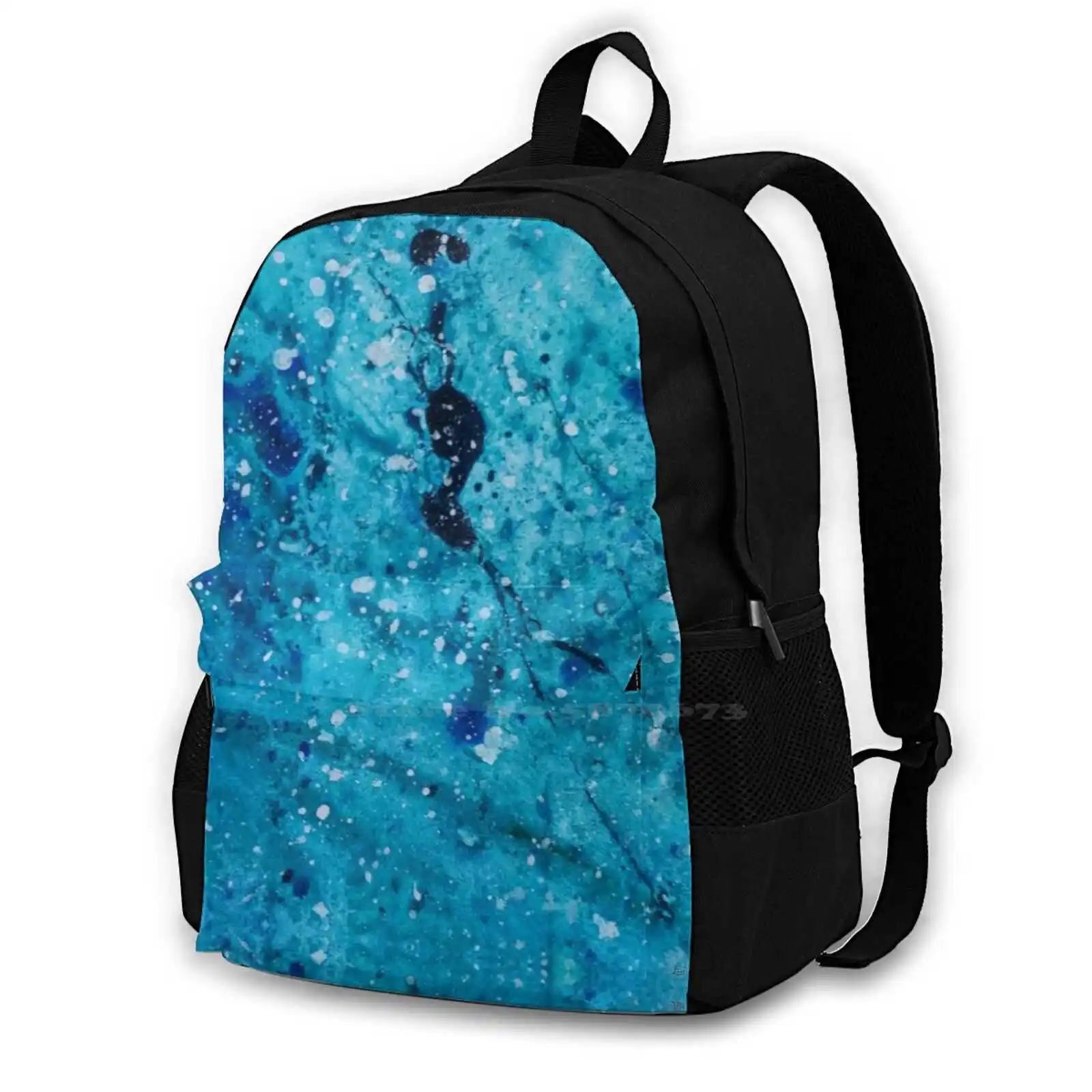 

Abstract 25 Hot Sale Schoolbag Backpack Fashion Bags Janinwise Janin Wise Abstract Blue Black Green Water Ocean Sea Summer Tide