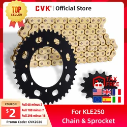 CVK A Set Front And Rear Chain Sprocket Gear Disc Wheel Kit For Kawasaki KLE250 KLE 250 Motorcycle Accessories