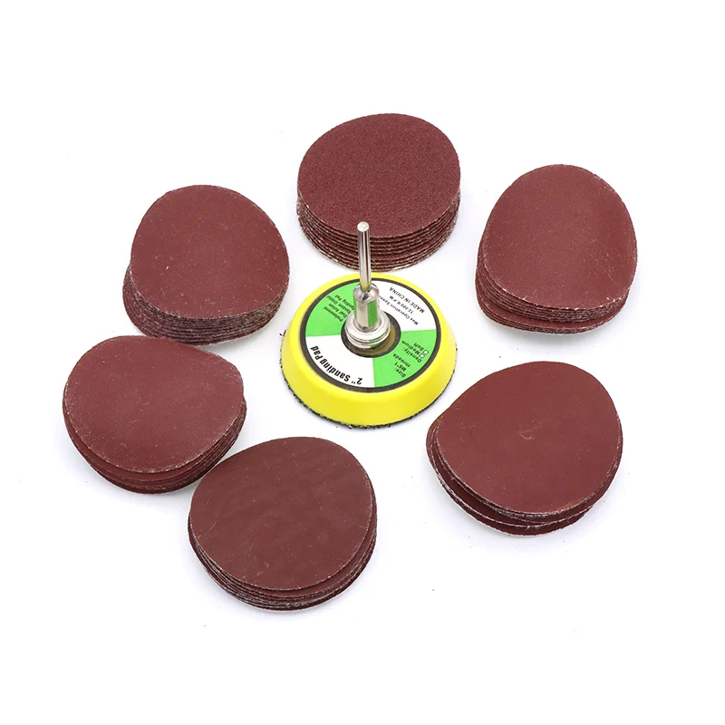 60/100 Buah 100-3000 Set Disk Sanding Grit 1/2 Inci 25/50Mm Loop Alas Pengamplasan dengan 3Mm Shank untuk Alat Pembersih Pemoles
