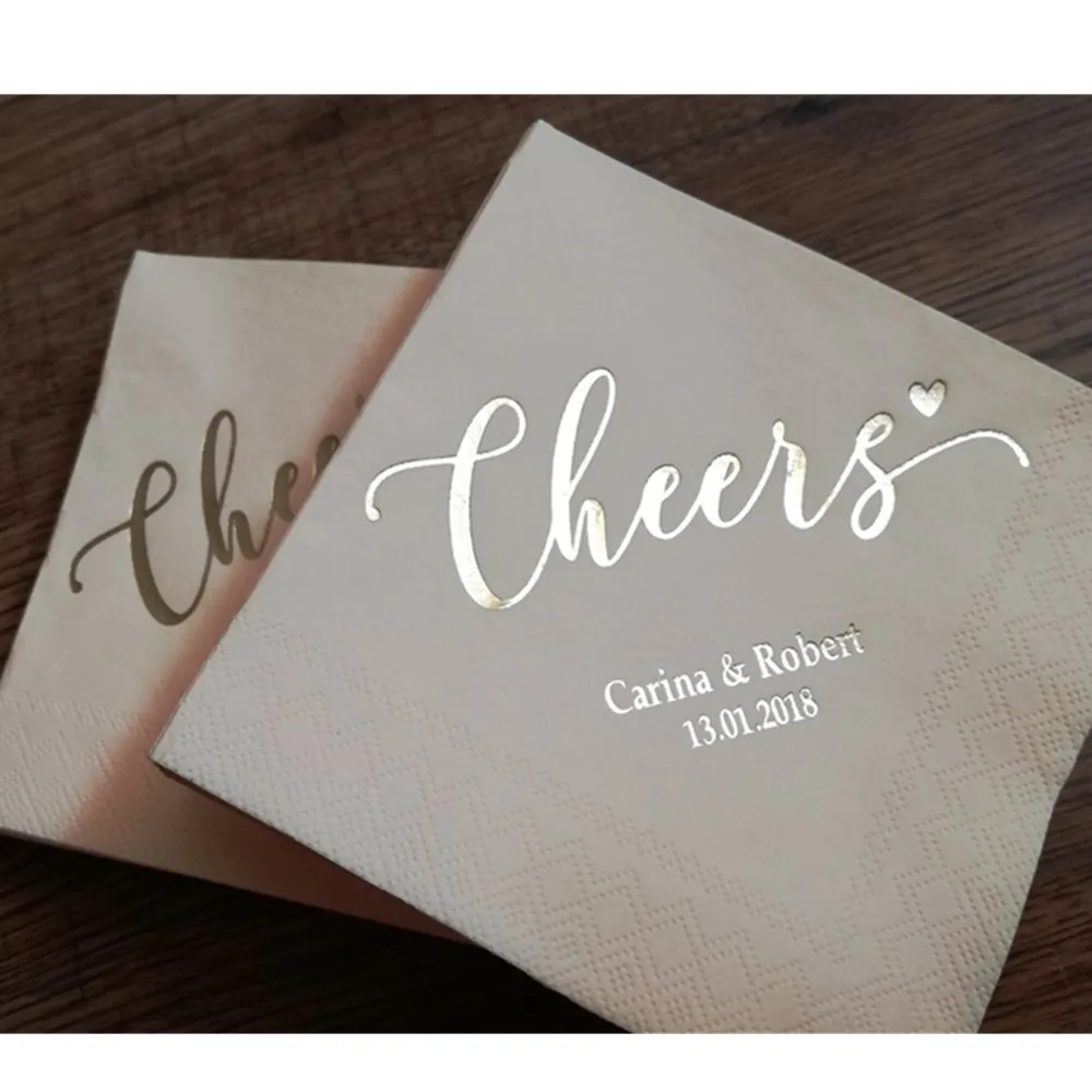 Personalized Lunch Napkins, Cheers,  Napkins, Custom Napkins, Wedding Napkins, Monogramed Napkins, Custom Napkins