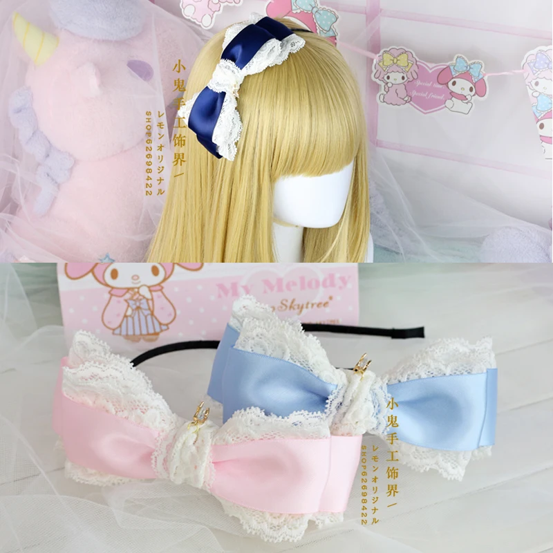 Giapponese dolce principessa lolita copricapo palazzo del merletto della fascia dei capelli/clip di capelli accessori per capelli della ragazza kawaii gothic lolita KC loli cos