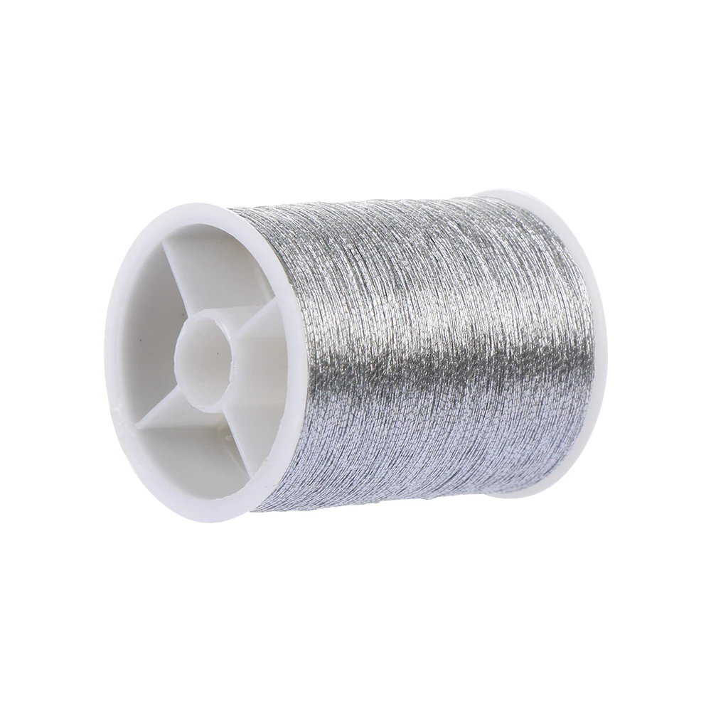 Gold/Silver 100 metres Durable Overlocking Sewing Machine Threads Polyester Cross Stitch Strong Threads for Sewing Supplies