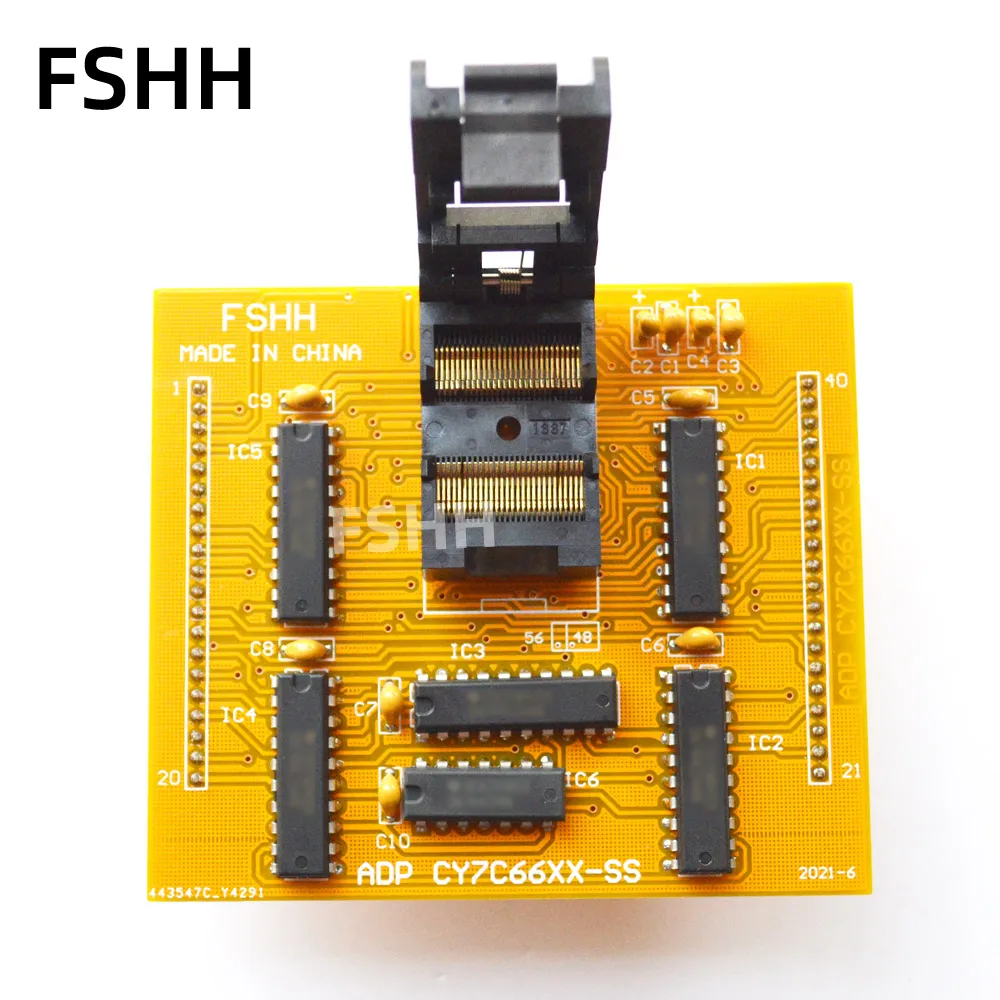 ADP-CY7C66XX-SS Programmer Adapter CY7C66XX SSOP56 socket for ALL-11 Programmer Adapter IC SOCKET SSOP56 to DIP40 socket