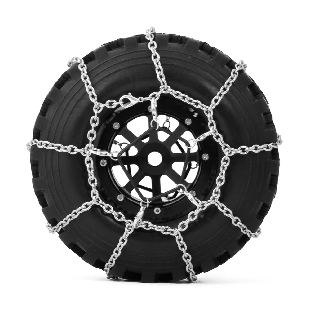 YEAHRUN RC Car Universal Metal 2.2 Inch OD 130mm Wheels Tires Anti Skid Snow Chain for 1/10 RC Rock Crawler TRX-4 TRX4