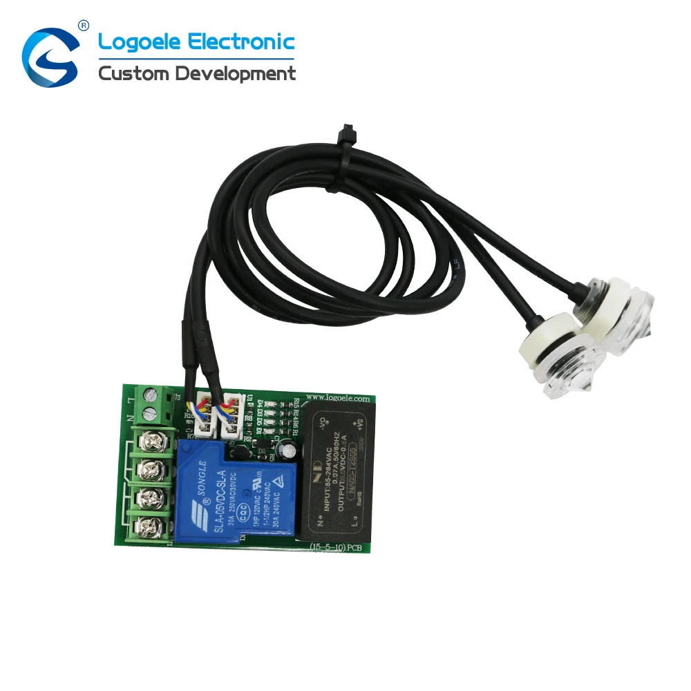 Double Liquid Level Sensor Alarm Module Infrared Water Level Detection Switch Relay Output