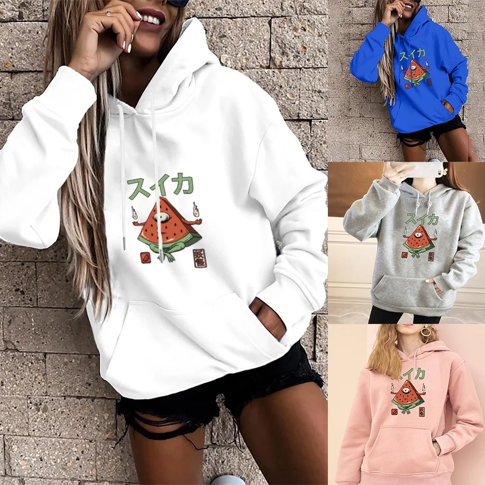 

Women's Hoodie Fashion Long Sleeve Loose Oversized Pocket Sports Pullover Top Autumn Streetwear Girls Casual Sports Hoodies