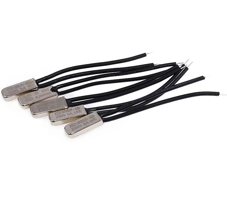 

5PCS Thermostat 5A 250V 45C-150C KSD9700 45C 50C 55C 60C Bimetal Disc Temperature Switch N/O Thermal Protector degree centigrade