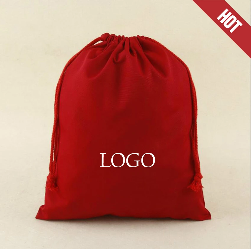 

100PCS Red Cotton Drawstring Bags Jewelry Pouches Cosmetic/Storage/Wedding/Packing/Gift/Earrings/Bead Cotton Sachet Custom Logo