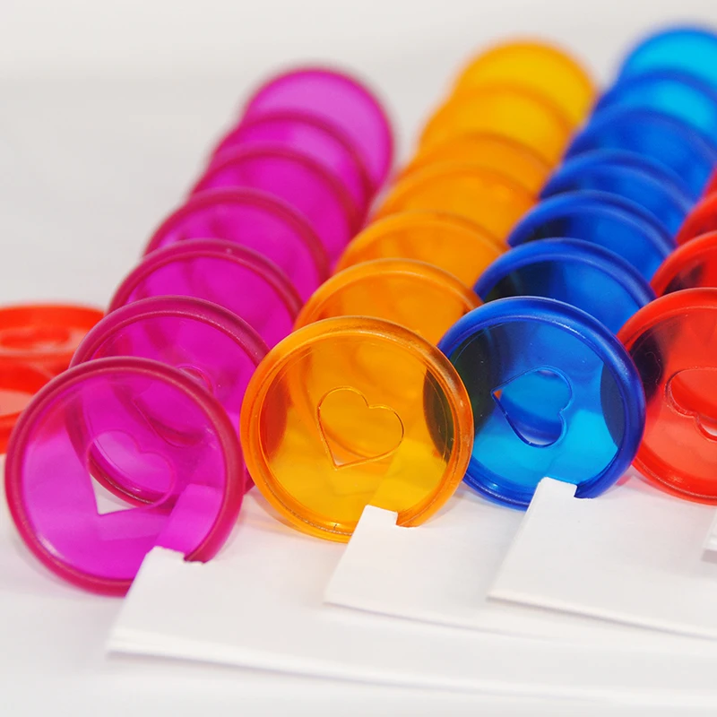 30Pcs 28Mm Plastic Binding Discs Bindmiddel Ringen Kleurrijke Hartvormige Discs Losbladige Gesp Paddestoel Gat notepad Ringen Binding
