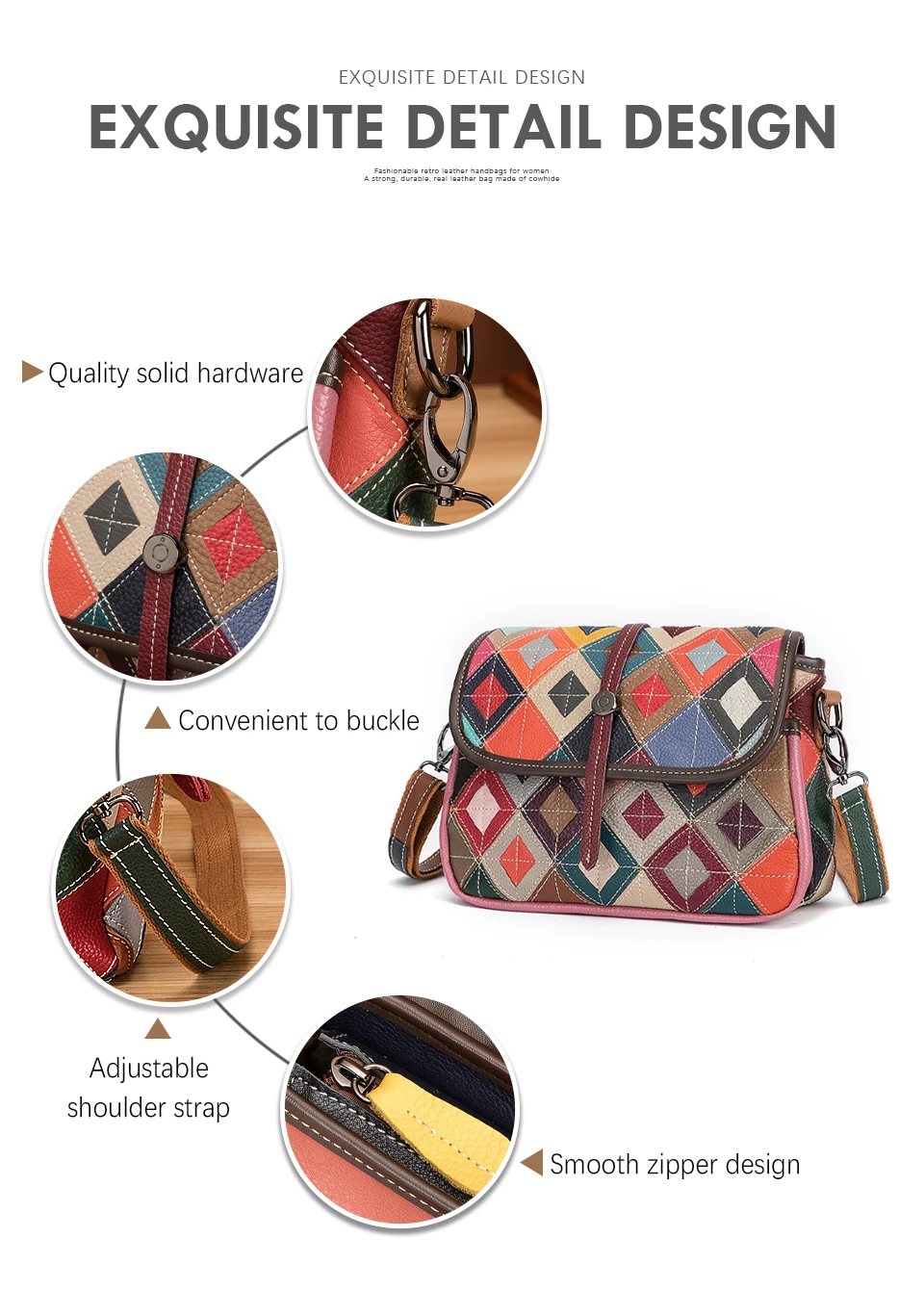 Multi-Color Quality Leather Luxury Brand Ladies Flower Fashion Small Handbag Shoulder bag Women Designer Female Tote bag 1122