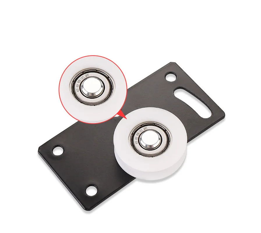 1set Sliding Door Wheels Rollers Pulleys Runners for Cupboard Wardrobe Cabinet Smoothly Mute Nylon Wheels wardrobe door roller