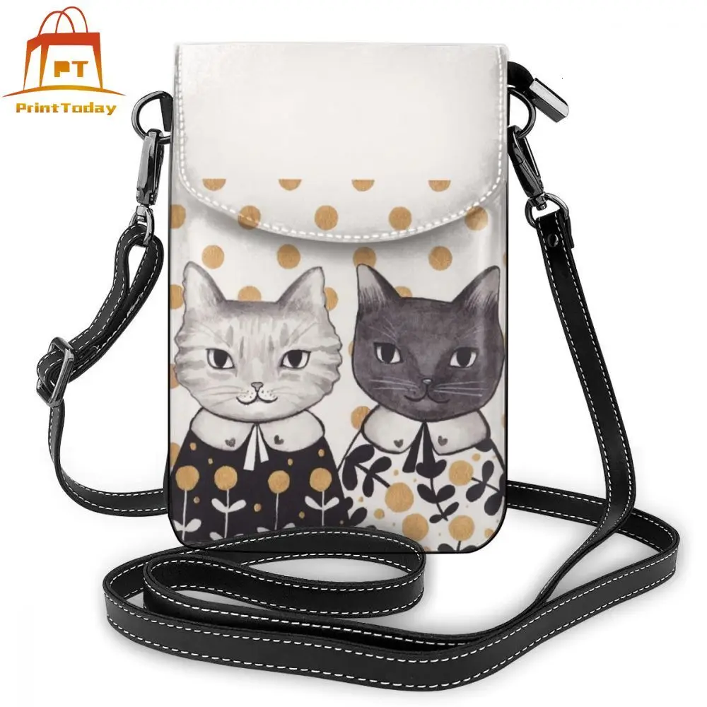 

Sweet Cat Shoulder Bag Sweet Cat Leather Bag Trending Woman Print Bags Street Multifunction Teen Print Purse