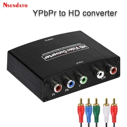 Konwerter wideo-audio YPbPr na HDMI 1080P konwerter wideo-audio złącza RCA na HD konwertery adaptery do PS2 DVD PSP Xbox HDTV