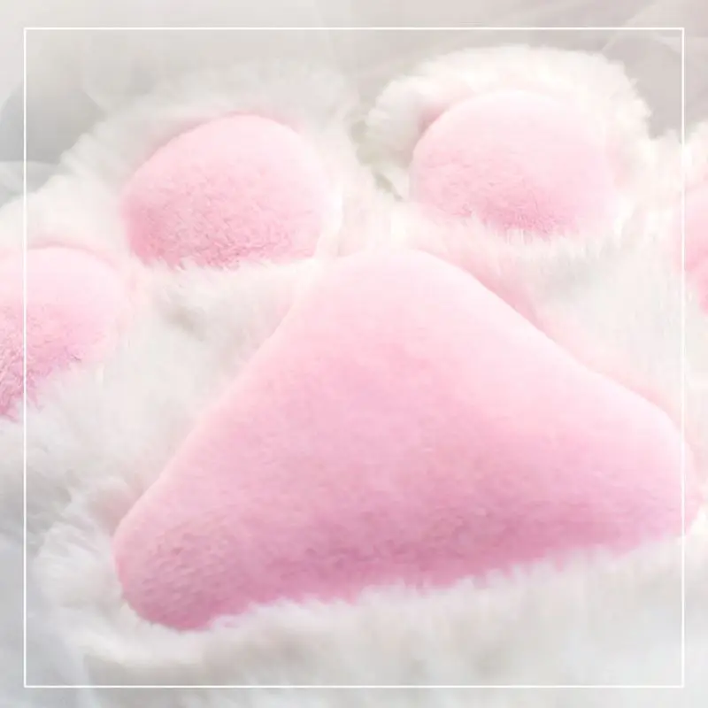 Guanti giapponesi da donna per ragazze orso carino gatto zampa guanti invernali caldi spessi soffici peluche Cartoon Anime Lolita Cosplay guanti a dito pieno