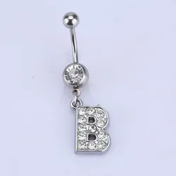 1/2PCS Letter Belly Button Rings Navel Piercing Nombril Ear Piercings Navel Earring Belly Piercings Body Jewelry Pircings