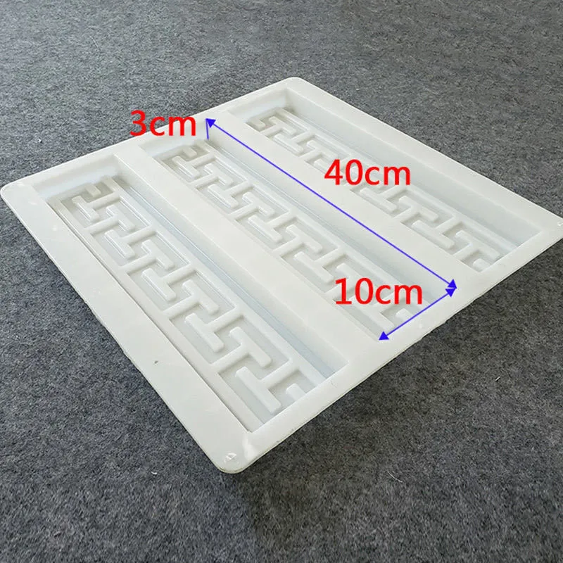 ABS Concrete Anti Slip Paver Mold, Garden Path, Cement Road Paving Tile Mould, Strong Molding Package Set, 3 in 1, 40cm /15.75in