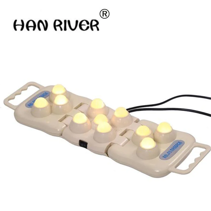 Jade Massage Pillow Electric Stone Folding Massage Neck Back Shoulder Massager Therapy Apparatus Infrared Heating Therapy Pillow