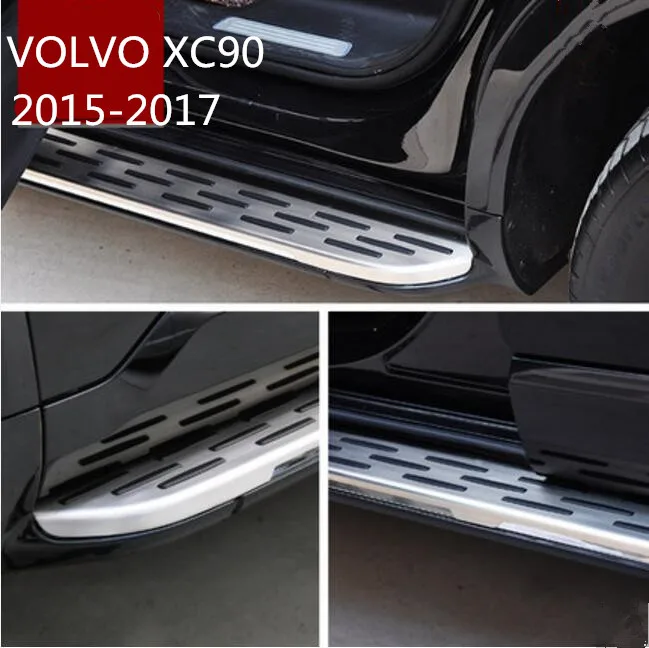 Car Running Boards Auto Side Step Bar Pedals Brand New Nerf Bars Fits For VOLVO XC90 2015 2016 2017