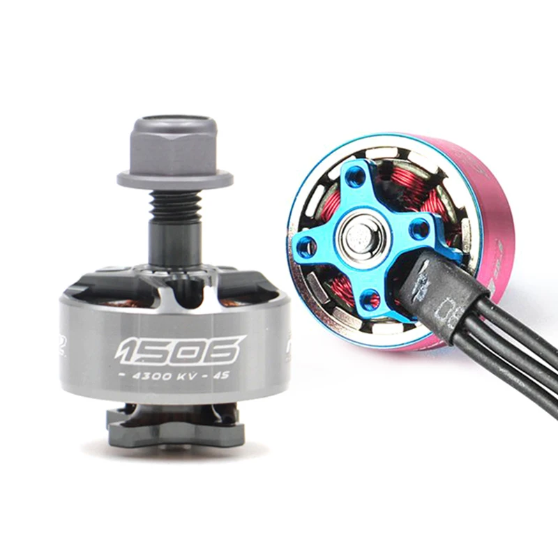 RCINPower GTS-V2 1506 4300KV 4~6S Brushless Motor Titanium and Pink for RC FPV Drone Racing Models Spare Accessories Parts DIY