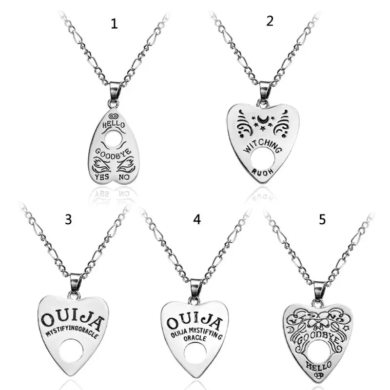 Gothic Ouija Planchette Pendant Necklace Satanic Witch Halloween Jewelry Gift