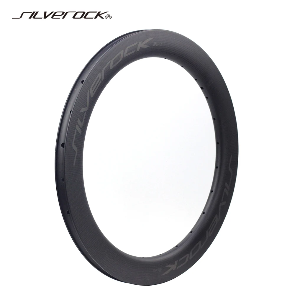 SILVEROCK SR50 Carbon Rim 20inch 406 451 for Minivelo Folding Bike BMX Recumbent Bicycle 20H 24H 50mm High Clincher Rims