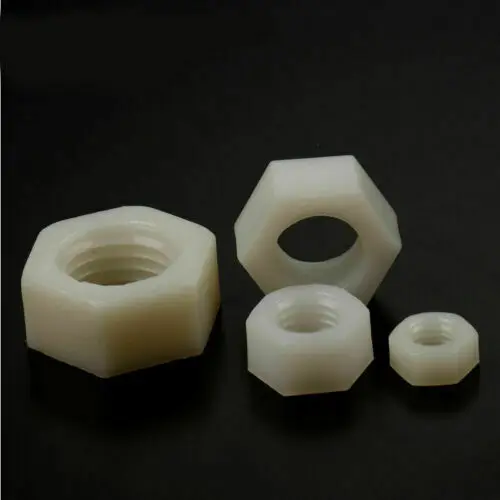 

Brand New White Nylon Plastic Insulation Metric Thread Hex Hexagonal Nut M2 M2.5 M3 M4 M5 M6 M8 M10 M12 M14 M16 M18 M20