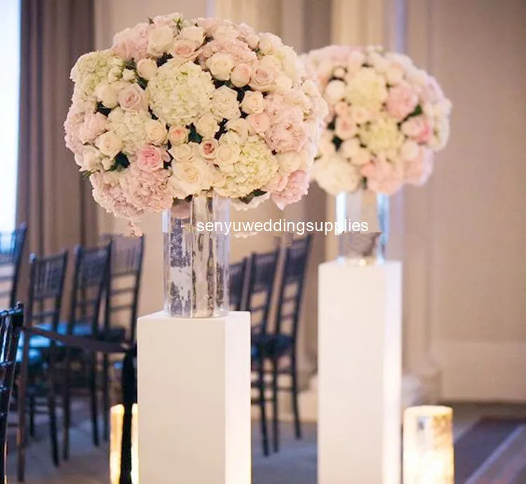 4-6pcs)60-100cm tall Welcome Backdrop Stand aisle decor  Entrance rectangle floral pedestal  for Wedding