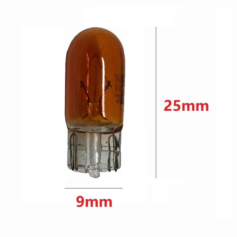 10 sztuk 12V T10 194 168 W5W 5W bursztynowy samochód halogenowe sygnału wewnętrzna lampka lampy żarówki uniwersalny żarówka samochodowa automatyczne światło