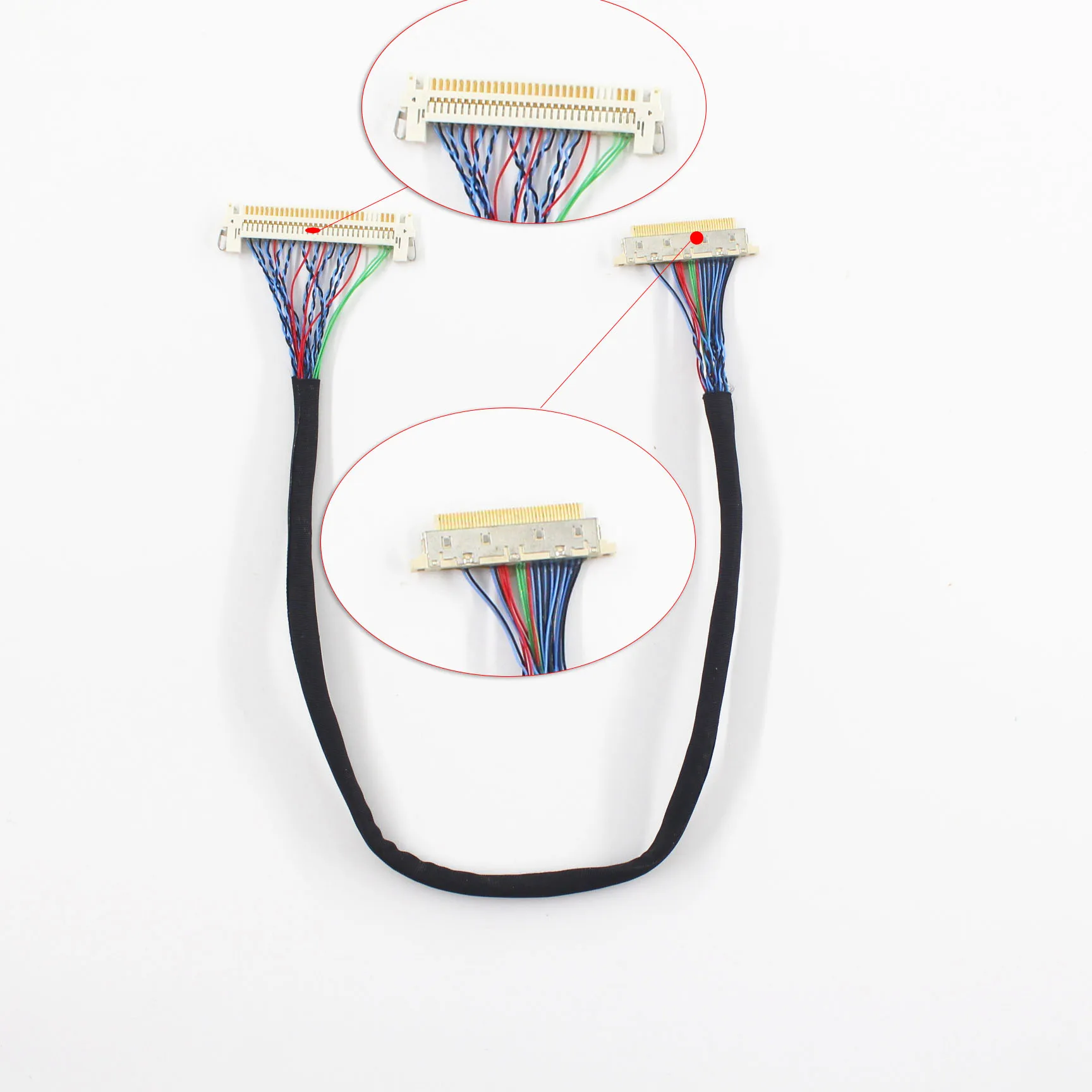 LVDS LCD Panel cable support DQ77KB Mini-ITX motherboard with 30 pin fix connector 6/8 bit lcd screen